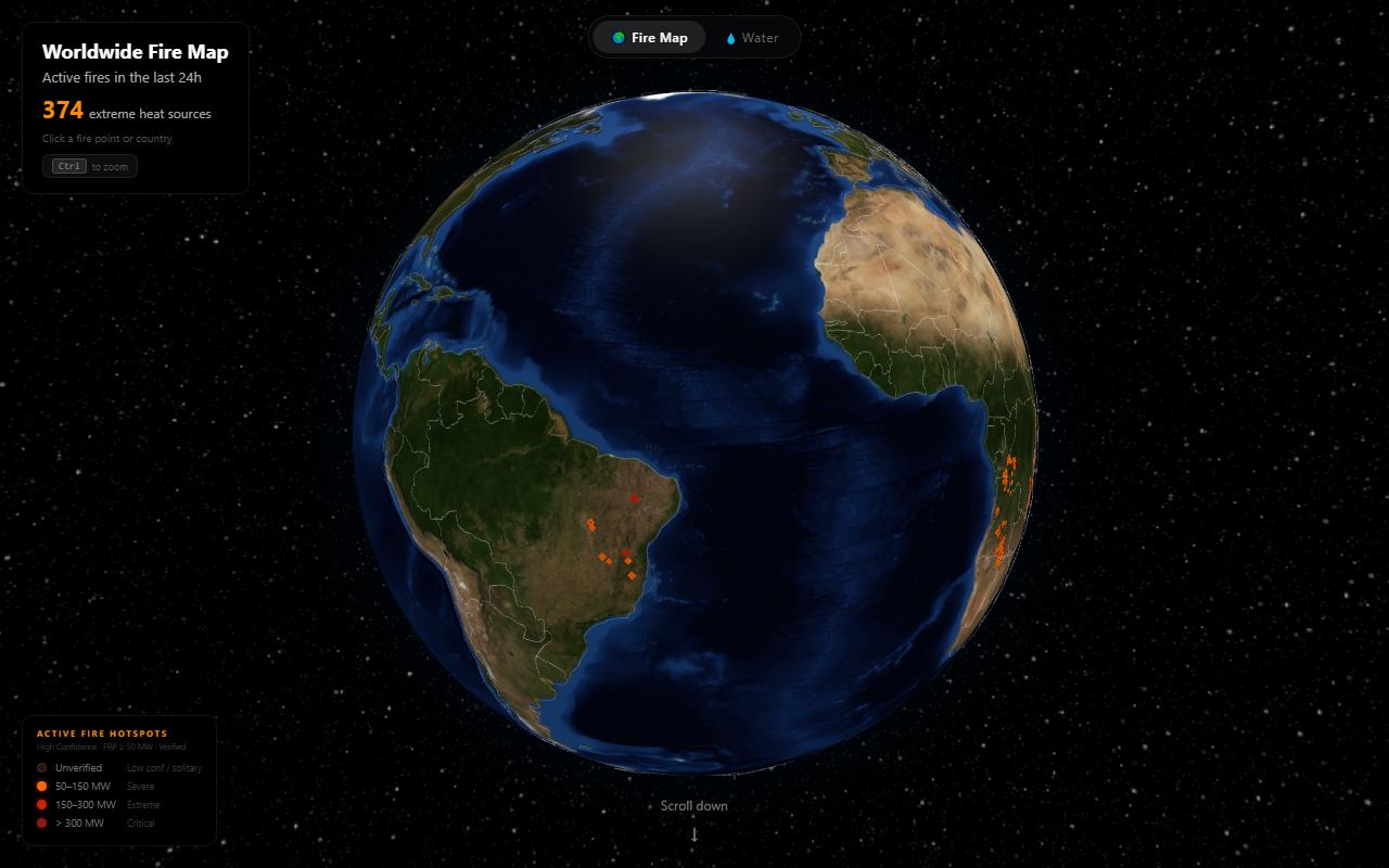 Worldwide Fire Map